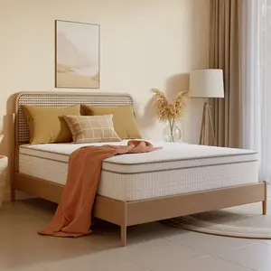 <span class=keywords><strong>Matelas</strong></span> <span class=keywords><strong>hybride</strong></span> en mousse à mémoire de forme de qualité supérieure <span class=keywords><strong>Matelas</strong></span> à ressorts ensachés hypoallergénique <span class=keywords><strong>Matelas</strong></span> double King Qurrn Size Roll in a Box - Product Image 1
