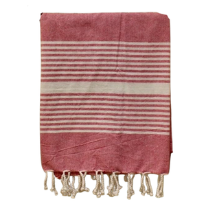 Serviettes de plage à rayures en coton turc personnalisées en gros - Product Image 5