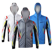 Chemises de pêche personnalisées avec logo, motif sublimé, UPF50+, protection UV, séchage rapide, veste de pêche avec capuche
