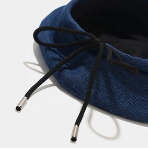 Fábrica China al por mayor personalizada pajarita <span class=keywords><strong>vaquero</strong></span> retro estudiante <span class=keywords><strong>pintor</strong></span> boinas - Product Image 6