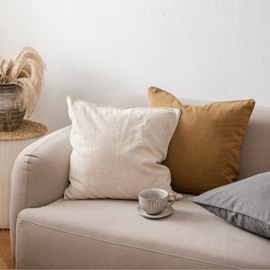 <span class=keywords><strong>Funda</strong></span> de almohada de lino y algodón nórdico, <span class=keywords><strong>funda</strong></span> de cojín cuadrada <span class=keywords><strong>lisa</strong></span>, Interior decorativo tejido moderno a rayas geométricas para sofá para el hogar - Product Image 2