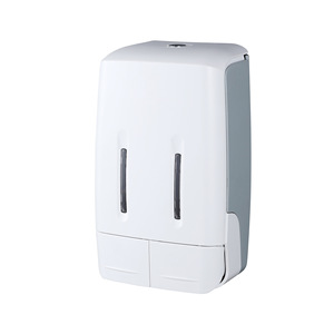Interhansa Wall Mounted Manual Double Head Soap Dispenser Refillable Bottle Bathroom Use Without Electricity - Product Image 1