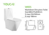 Ensemble de cuvette de toilette en diamant galvanoplastie or moyen-orient Offre Spéciale Washdown Céramique One Piece Wc Toilette Salle de bain Placard d'eau