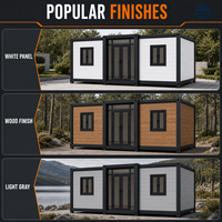 Maison de vacances modulaire préfabriquée au bord du lac, cabane intégrée portable pour complexe balnéaire en bordure de lac