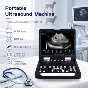 Appareil d'échographie portable avec écran LCD de 15 pouces, scanner de diagnostic vétérinaire avec SSD de 128 Go, système d'<span class=keywords><strong>imagerie</strong></span> clinique de 4,8 kg - Product Image 5