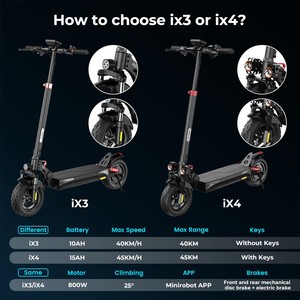 สกู๊ตเตอร์ Iscooter IX3 800W 10Ah สกู๊ตเตอร์ Iscooter IX4 15Ah สกู๊ตเตอร์ไฟฟ้า Iscooter IX6 1000W 17.5Ah จัดส่งฟรีในยุโรป - Product Image 3