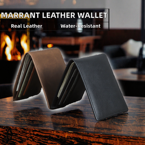 Marrant กระเป๋าสตางค์แบบพับครึ่งหนังแท้ลายม้าแนววินเทจกระเป๋าใส่บัตรและเงินของผู้ชายพร้อมช่องใส่บัตรเครดิตบุด้วยผ้าฝ้าย - Product Image 3