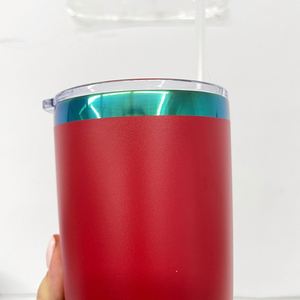 Nouvelle Arrivée US : Tasse à Café Isotherme 20oz Rouge Poudré et Vert avec Couvercle Magnétique pour Noël, Motif Laser - Product Image 3