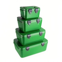 Ensemble de 4 contenants isothermes rectangulaires en acier inoxydable de 10L, 20L, 30L et 40L pour garder les aliments au chaud lors de vos randonnées et excursions en nature