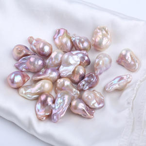 14-17mm Buttoned Freshwater Cultured <b>Pearls</b> Natural <b>Loose</b> Irregular Shaped Semi-Finished <b>Pearl</b> Chains - Product Image 2