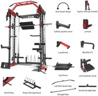 Snode ALL10 Machine de musculation avancée pour la maison, rack de musculation, câble en acier, crossover, squat, presse pour les jambes, station de tirage latéral, 2000 lb