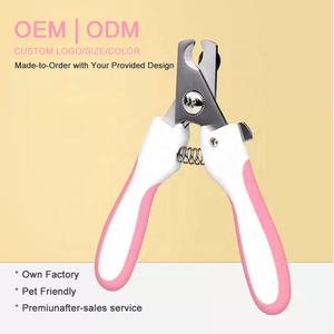 Nouveautés : Coupe-griffes pour chiens et chats en acier inoxydable, à réinitialisation automatique, anti-éclaboussures, avec design d'incision en forme de croissant et limes assorties - Product Image 1