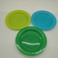 Ensemble d'assiettes en plastique réutilisables écologiques pour dessert, dim sum, petites assiettes pour les fêtes