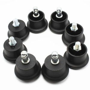 Junwei Rigid Caster 50 Mm M10 Screw Black Nylon Furniture Wheel - Product Image 4