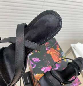 Zapatos de Tacón Ultra Alto de Cuero Genuino para Mujer, con Cordones, Punta Puntiaguda, Correa Ajustable en el Tobillo, para Bodas de Verano, Sexys, al por Mayor - Product Image 4