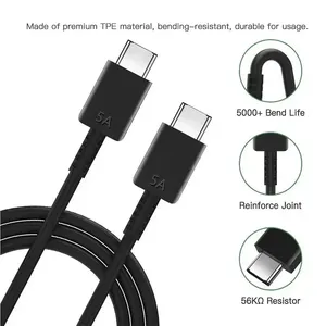 Câble de charge rapide, charge ultra-rapide, USB C vers USB C, <span class=keywords><strong>cordon</strong></span> de liaison de données pour Samsung S26 S25 S24 S20 S21 <span class=keywords><strong>S22</strong></span>+ S23 Ultra - Product Image 3