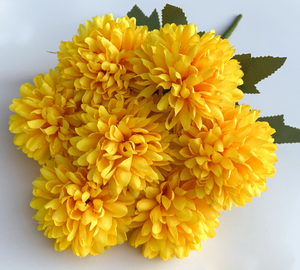 Vente en Gros Fleur Artificielle Pas Chère en Soie Chrysanthème à 7 Têtes <span class=keywords><strong>de</strong></span> <span class=keywords><strong>Printemps</strong></span> pour Décoration <span class=keywords><strong>de</strong></span> Mariage et Composition Florale - Product Image 3