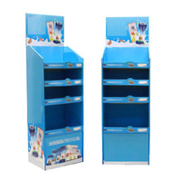 Présentoir en carton pour snack personnalisé pour les couches de papier de lait en poudre protéiné pour les étagères de magasin PVC