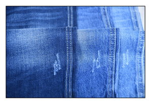 9,7 OZ peso ligero anillo hilado OA urdimbre Slub hilo Boyfriend tela vaquera rígida en <span class=keywords><strong>Color</strong></span> <span class=keywords><strong>índigo</strong></span> para jeans de mujer - Product Image 5
