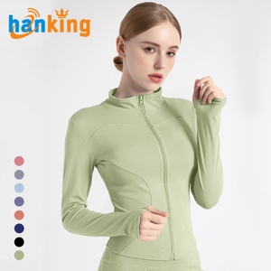 เสื้อแจ็กเก็ตใส่วิ่งเล่นโยคะสำหรับผู้หญิงเสื้อโค้ทแขนยาวผ้ายืดหยุ่นสูง - Product Image 3