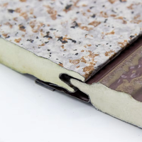 Panneau sandwich PU à rainures et languettes pour bardage extérieur en métal, facile à installer, écologique, ignifuge, pour entrepôt isolé