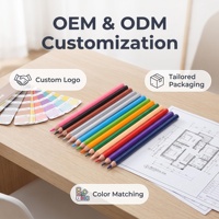 Ensemble de crayons de couleur, 12 couleurs, corps triangulaire en bois, non toxiques, pré-affûtés, mine de 3,0 mm, pour dessin et coloriage d'enfants, logo personnalisé OEM