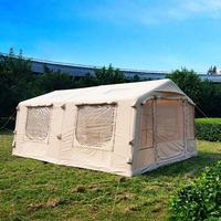 Tente gonflable de luxe pour l'extérieur, 5 à 8 personnes, tissu en polyester et coton, épaissie, coupe-vent, imperméable, portable, ouverture rapide