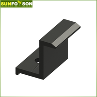 Colliers de fixation pour panneaux photovoltaïques 30mm 35mm en aluminium, colliers d'extrémité pour modules solaires, anodisés argent/noir naturel, résistance au vent jusqu'à 60 m/s