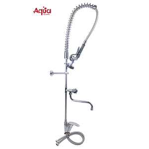 Robinet de cuisine commercial court à monocommande économique pour pré-rinçage industriel, idéal pour les hôtels et restaurants - Product Image 1