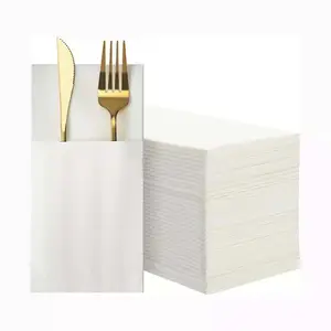 Di lusso 1-2 vele piegate in tessuto per feste tavolo da pranzo con rivestimento in carta tascabile tovaglioli di carta