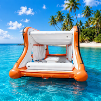 Bateau Catamaran Gonflable Portable à Moteur Électrique, Double Pont, en PVC, Capacité 100-500kg