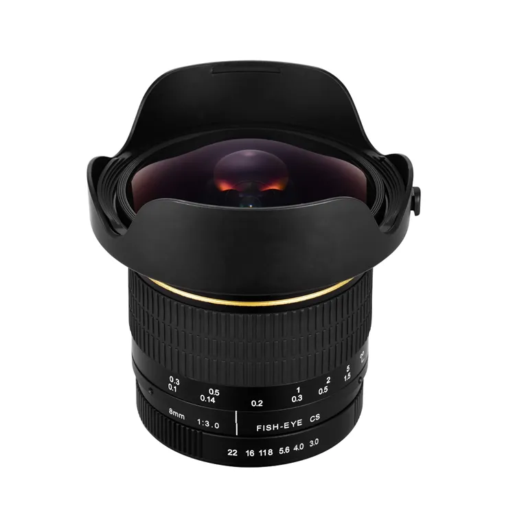 8mm f3.0 Fisheye Lens APS-C Manual Focus Ultra Wide Angle for APS-C Compatible with Canon Camera