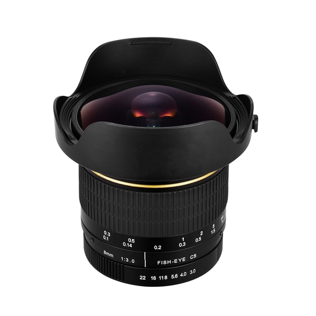 8mm F3.0 Fisheye Lens APS-C Manual Focus Ultra Wide Angle for APS-C Compatible with Canon Camera