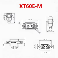 1 paire de connecteurs XT60, connecteurs à balle XT60E-M XT60H-F, fiches d'alimentation pour batterie Lipo RC, connecteurs de drone XT60