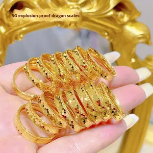 Aimgal Bague de Couple Écaille de Dragon en Or Pur 24K AU 999 4mm – Technologie de Dureté 5G 4 Fois <span class=keywords><strong>Plus</strong></span> Robuste, Cadeau Alliance Solide - Product Image 3