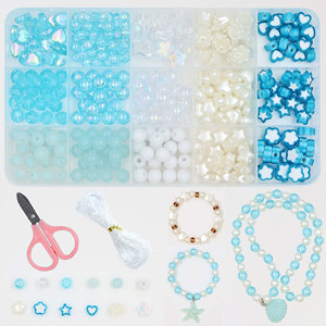 Material para Abalorios Hechos a Mano, Set Completo de Accesorios para Pulseras DIY, Elementos Marinos, Cuentas de Acrílico y Lucite - Product Image 1