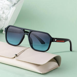 Gafas de sol polarizadas cuadradas de moda para hombre, montura negra, protección UV400, gafas de sol para conducir al aire libre, montura de plástico y metal - Product Image 1