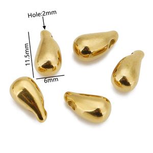 Stainless Steel Teardrop Pendant Water Drop Shape Gold <b>Silver</b> Color DIY Jewelry Accessories For Necklace Bracelet <b>Charms</b> - Product Image 2