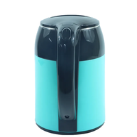 Bouilloire électrique pour faire bouillir de l'eau, bouilloire à thé et cafetière électrique, noir et bleu, double paroi, LED rouge, arrêt automatique, 360° °   Base OEM