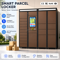 Casillero Inteligente YL para Entrega de Paquetes, Estructura Desmontable, Compatible con Desarrollo de Software, Energía Solar, Gabinete de Acero Impermeable