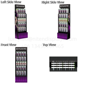 Floor Standing Pegboard Display Rack Beauty Manicure <b>Tool</b> <b>Hook</b> Display Stand For Nail Salon - Product Image 4