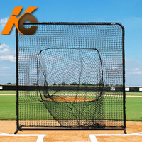 Usine!! Écran de sécurité de cage de frappe de baseball en HDPE L filet de tangage avec roues, filet de baseball en polyéthylène filet de clôture