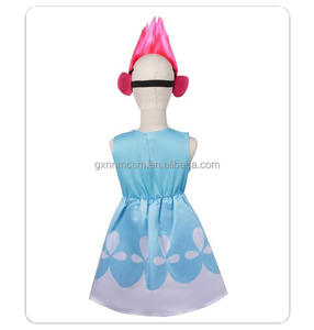 Anime Trolls World Tour Costume Enfants Pourim Carnaval Tenues Garçons Filles <span class=keywords><strong>Branche</strong></span> Coquelicot Cosplay Halloween Movie Costume Avec Perruques - Product Image 6