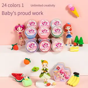 Deli 67899 Kinderen Plasticine Ultralichte Klei Kleur Klei Handgemaakte Peuter Baby Diy Speelgoed 24 Kleuren 12 Kleuren Hoge Kwaliteit