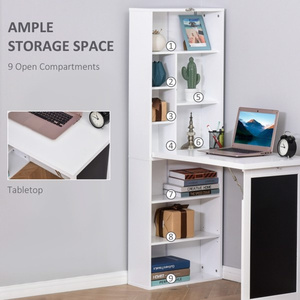 DB supporto a parete scrivania del <span class=keywords><strong>Computer</strong></span> pieghevole tavolo portatile con libreria e cassetto per l'home Office o Hotel uso - Product Image 2
