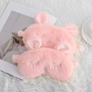 Masque de sommeil en forme de lapin pour enfants, en peluche, mignon, pour les voyages, vente en gros - Product Image 4
