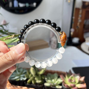 Vendite calde fai da te braccialetto di quarzo chiaro naturale pietre curative occhio di tigre lumaca braccialetto fossile per moda indossare regali - Product Image 5