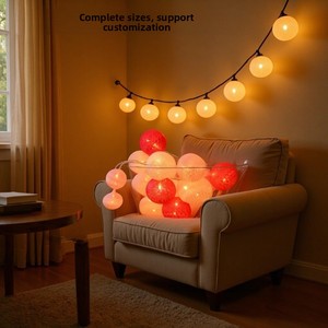 Guirnalda <span class=keywords><strong>de</strong></span> <span class=keywords><strong>Luces</strong></span> LED 3M <span class=keywords><strong>de</strong></span> 20 LED, Cadena <span class=keywords><strong>de</strong></span> Lámparas <span class=keywords><strong>de</strong></span> Globo Coloridas, Recargable, Impermeable IP44, Linterna Navideña, Decoración Festiva DC - Product Image 4