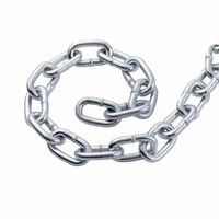 Cadena de eslabones de acero dulce galvanizada Cadena transportadora soldada de estructura ordinaria media