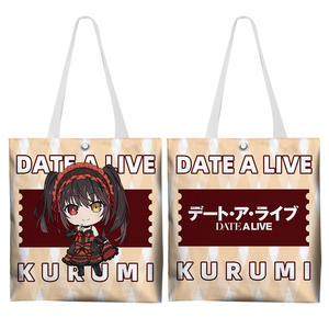 กระเป๋าสะพายไหล่ลายการ์ตูนการ์ตูนสำหรับนักเรียนดีไซน์ใหม่กระเป๋าผ้าใบแบบเปิดสองด้านลายการ์ตูน - Product Image 1